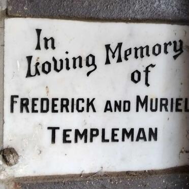 TEMPLEMAN Frederick & Muriel
