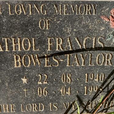 TAYLOR Athol Francis, BOWES 1940-1995
