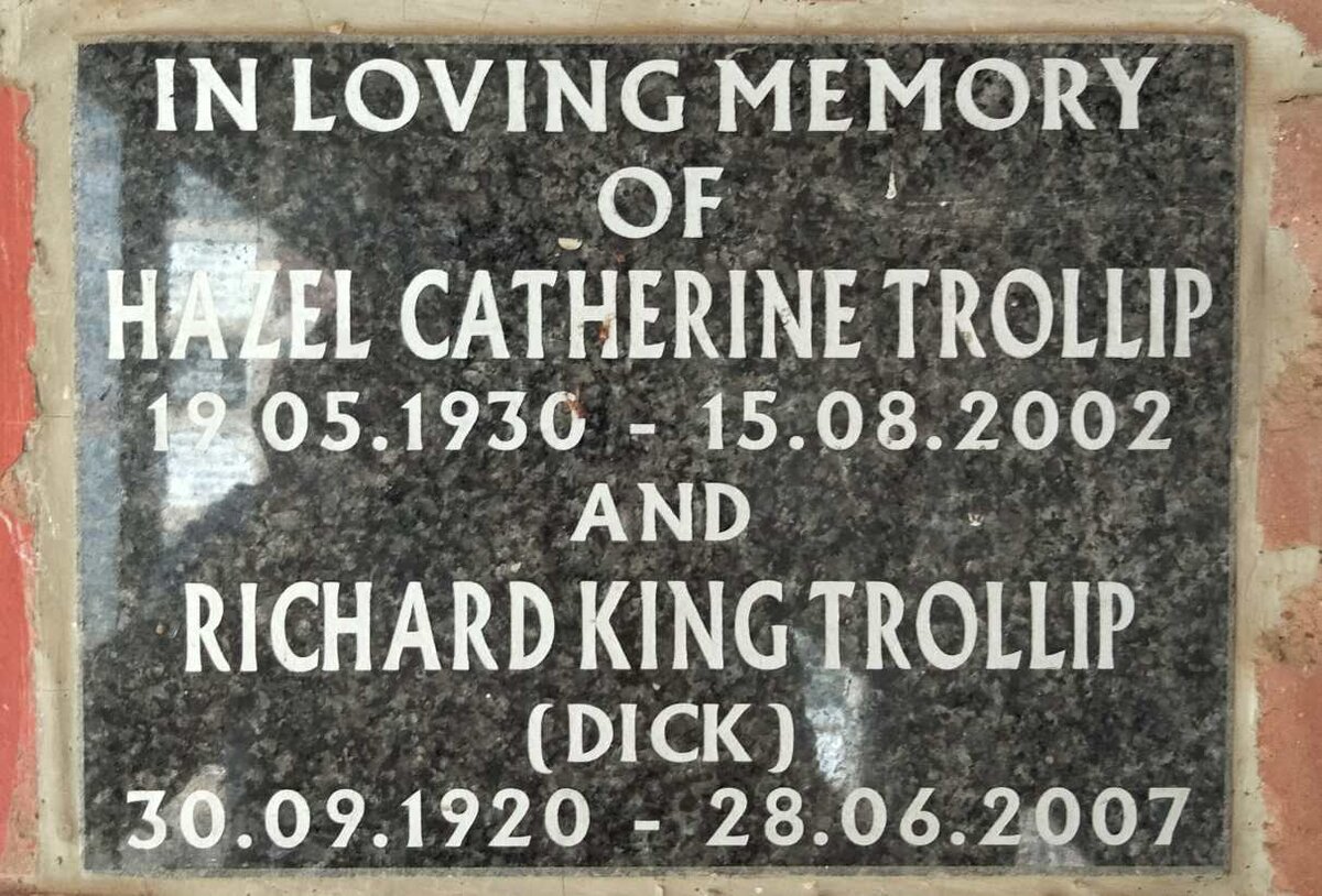 TROLLIP Richard King 1920-2007 & Hazel Catherine 1930-2002