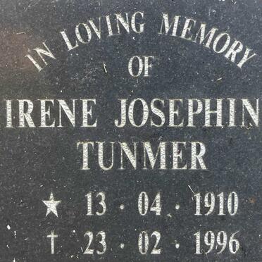 TUNMER Irene Josephine 1910-1996
