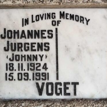 VOGET Johannes Jurgens 1924-1991