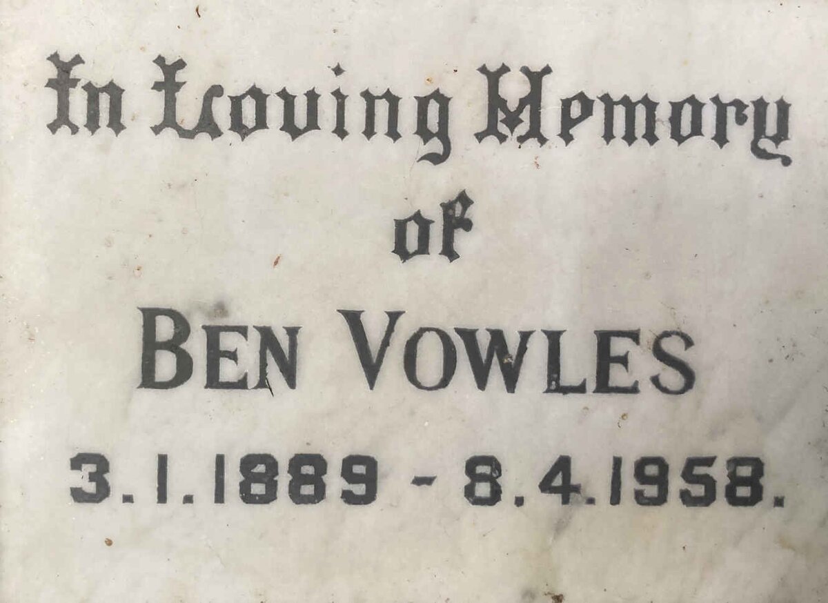 VOWLES Ben 1889-1958