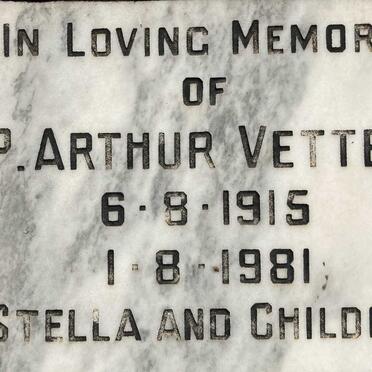 VETTER P. Arthur 1915-1981
