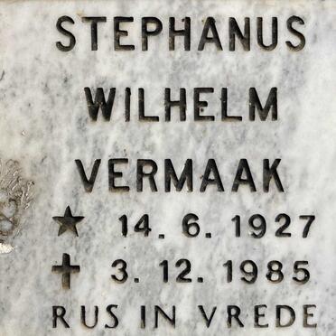 VERMAAK Stephanus Wilhelm 1927-1985