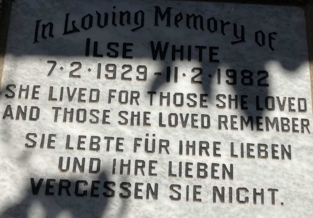 WHITE Ilse 1929-1982