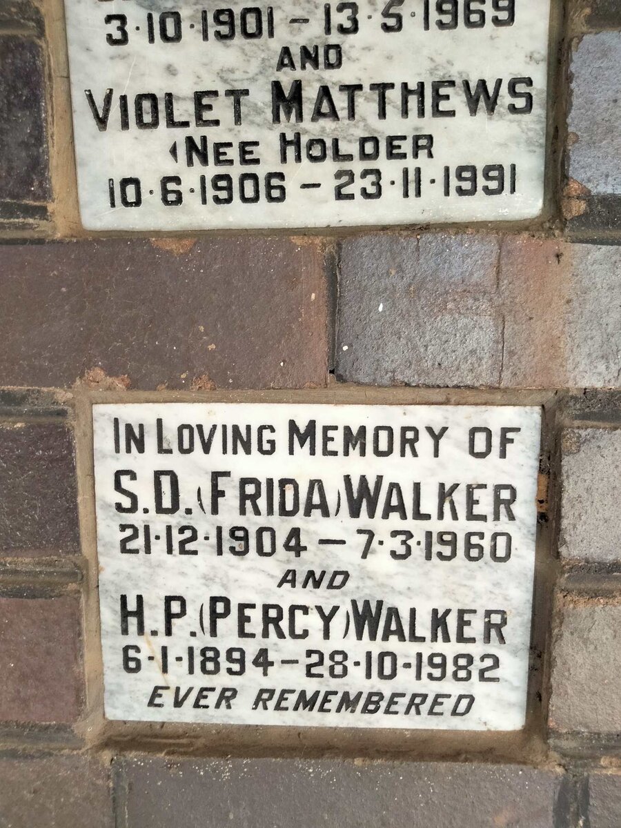 WALKER H.P. 1894-1982 & S.D. 1904-1960