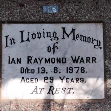 WARR Ian Raymond -1976