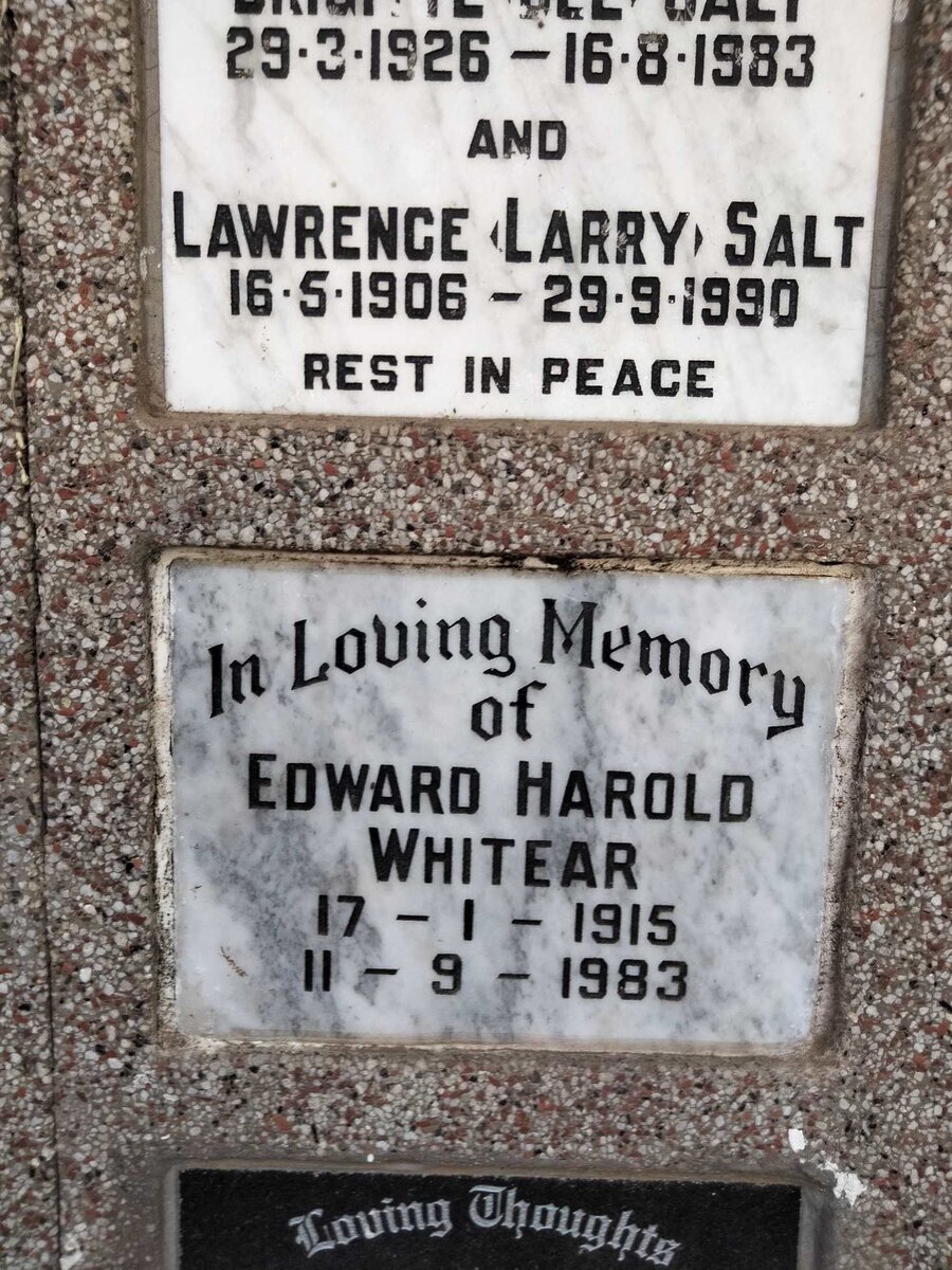 WHITEAR Edward Harold 1915-1983