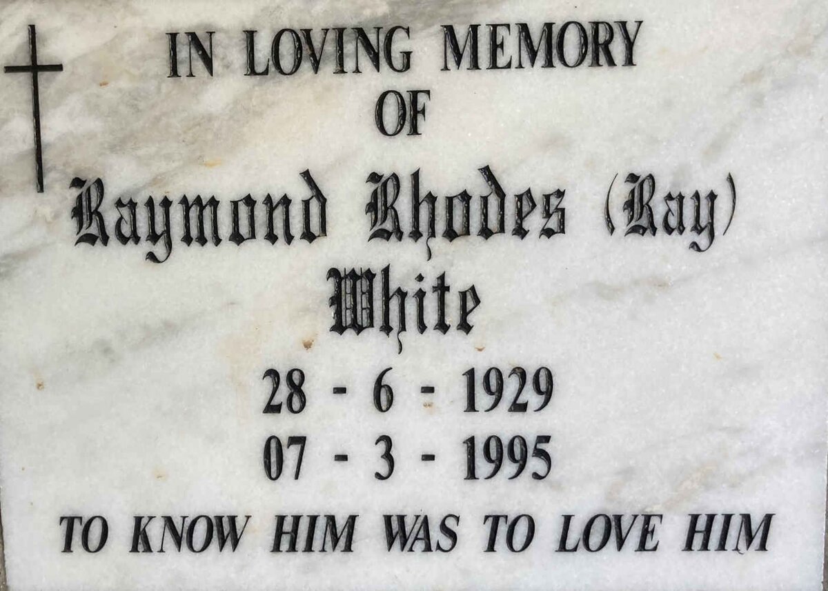 WHITE Raymond Rhodes 1929-1995