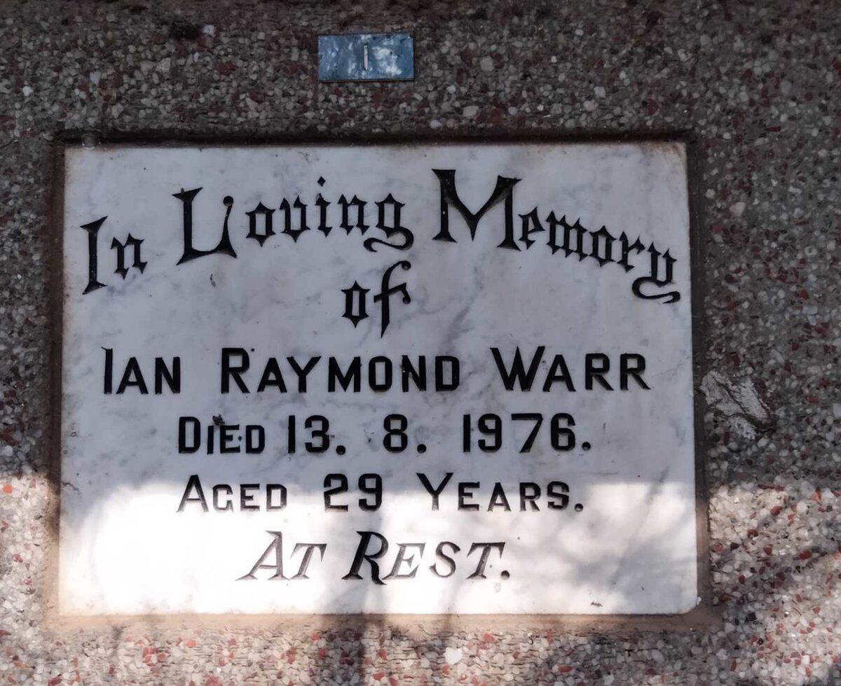 WARR Ian Raymond -1976