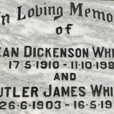 WHITTLE Butler James 1903-1989 & Jean Dickenson 1910-1981