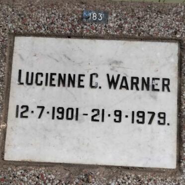 WARNER Lucienne C. 1901-1979