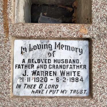 WHITE J. Warren 1920-1984