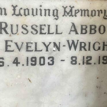 WRIGHT Russell Abbott, EVELYN 1903-1964