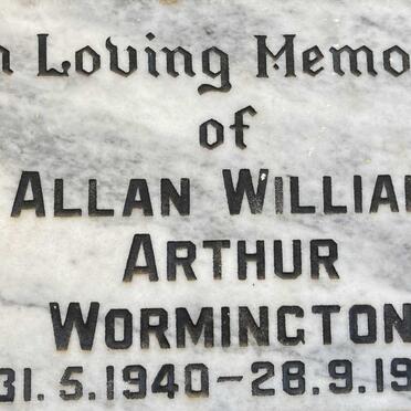 WORMINGTON Allan William 1940-1982