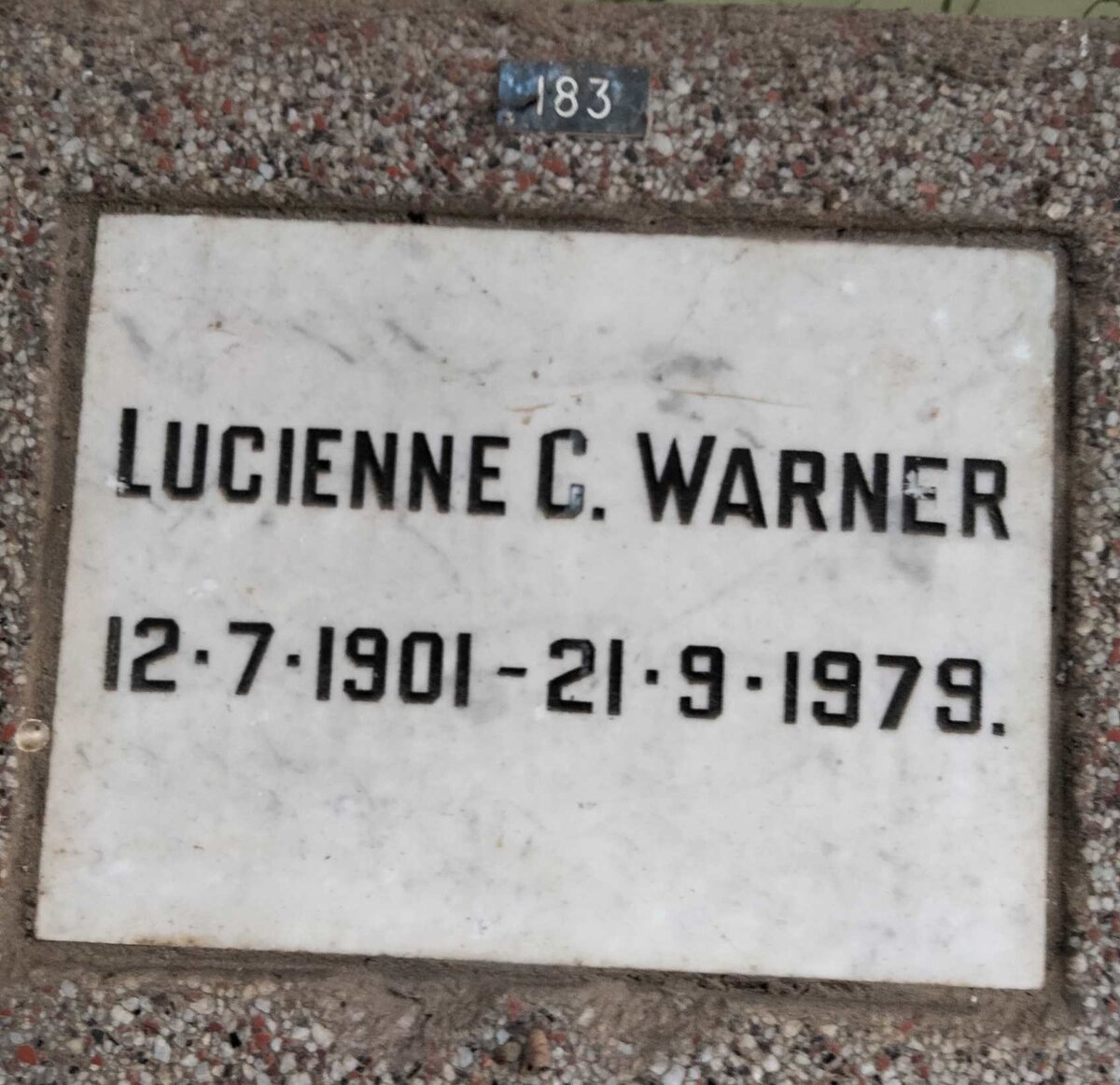 WARNER Lucienne C. 1901-1979
