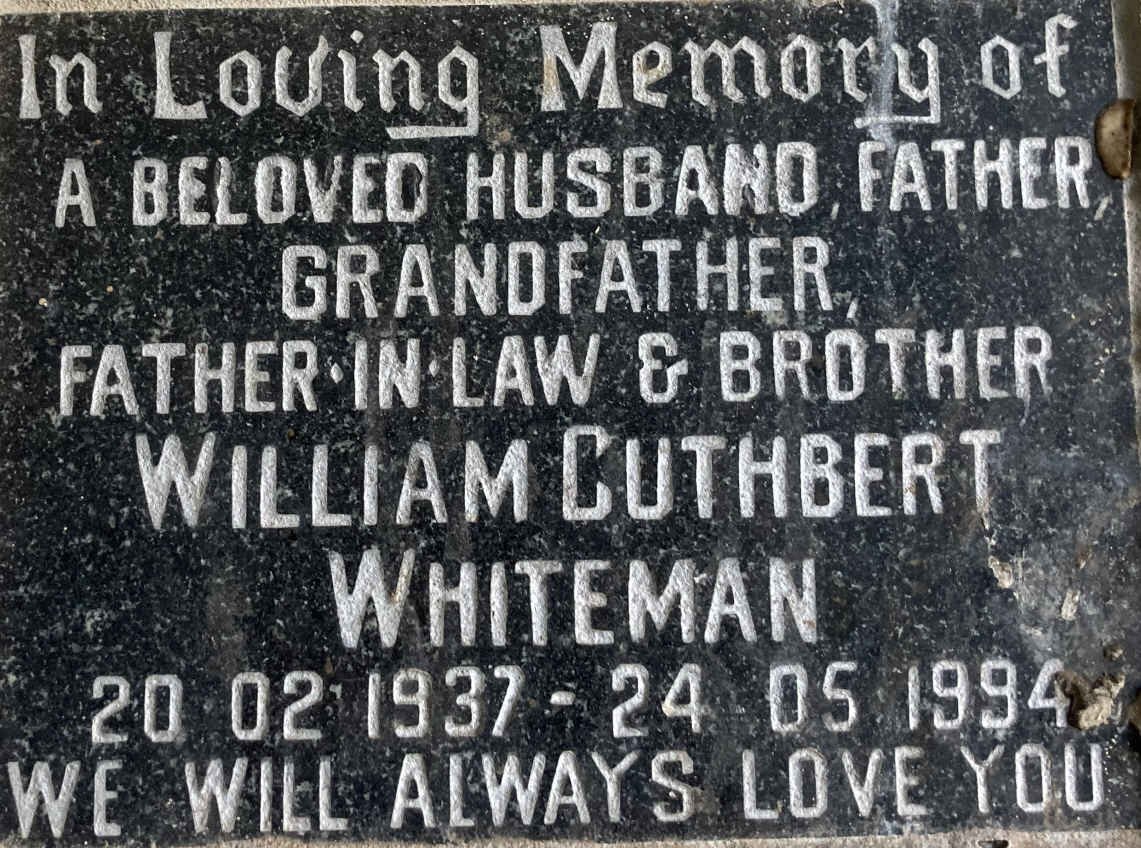 WHITEMAN William Cuthbert 1937-1994