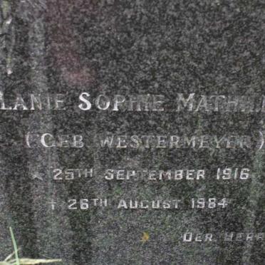 ? Lanie Sophie Mathilda nee WESTERMEYER 1916-1984
