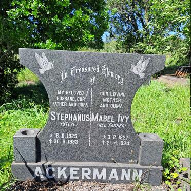 ACKERMANN Stephanus 1925-1993 & Mabel Ivy PARKER 1927-1994