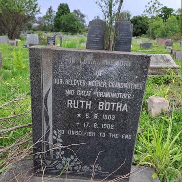 BOTHA Ruth 1903-1982