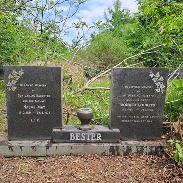 BESTER Ronald Lourens 1936-1972 & Naomi May 1934-1975