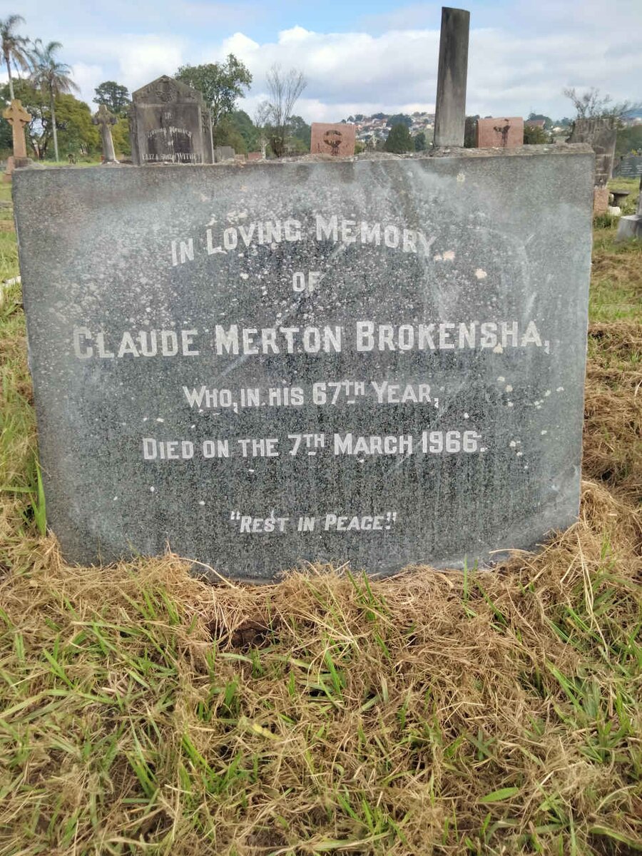 BROKENSHA Claude Merton -1966