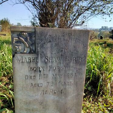 BERRY Mabel Shaw nee FORSYTH -1967