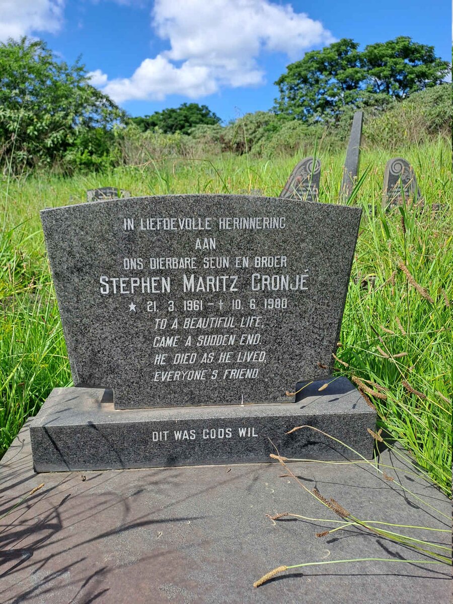 CRONJE Stephen Maritz 1961-1980