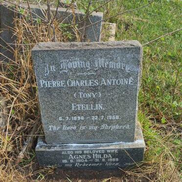 ETELLIN Pierre Charles Antoine 1896-1958 & Agnes Hilda 1904-1989