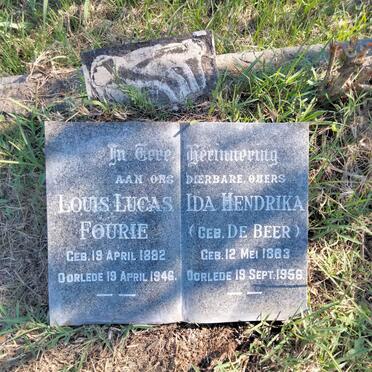 FOURIE Louis Lucas 1882-1946 & Ida Hendrina DE BEER 1883-1956