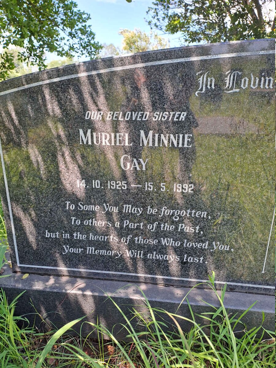 GAY Muriel Minnie 1925-1992
