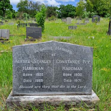 HARDMAN Alfred Stanley 1902-1969 & Constance Ivy 1900-1971