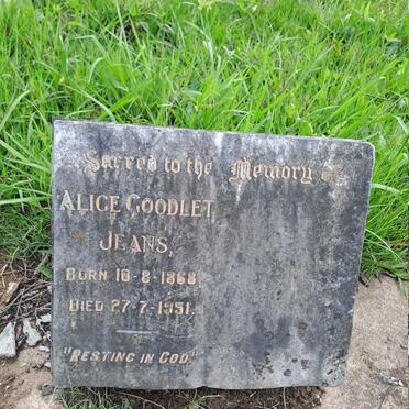 JEANS Alice Goodlet 1868-1951