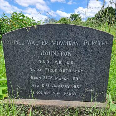 JOHNSTON Walter Mowbray Percival 1888-1966