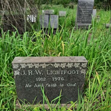 LIGHTFOOT J.R.W. 1912-1976