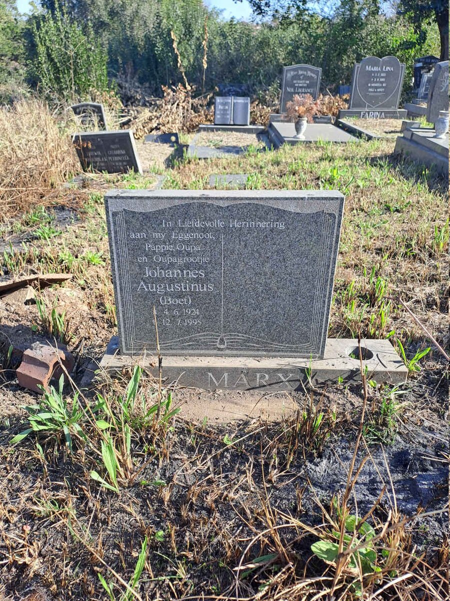 MARX Johannes Augustinus 1924-1995