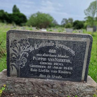 NIEKERK Poppie, van 1900-1949