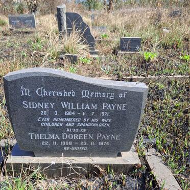 PAYNE Sidney William 1904-1971 & Thelma Doreen 1908-1974