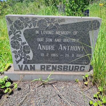 RENSBURG Andre Anthony, van 1965-1989