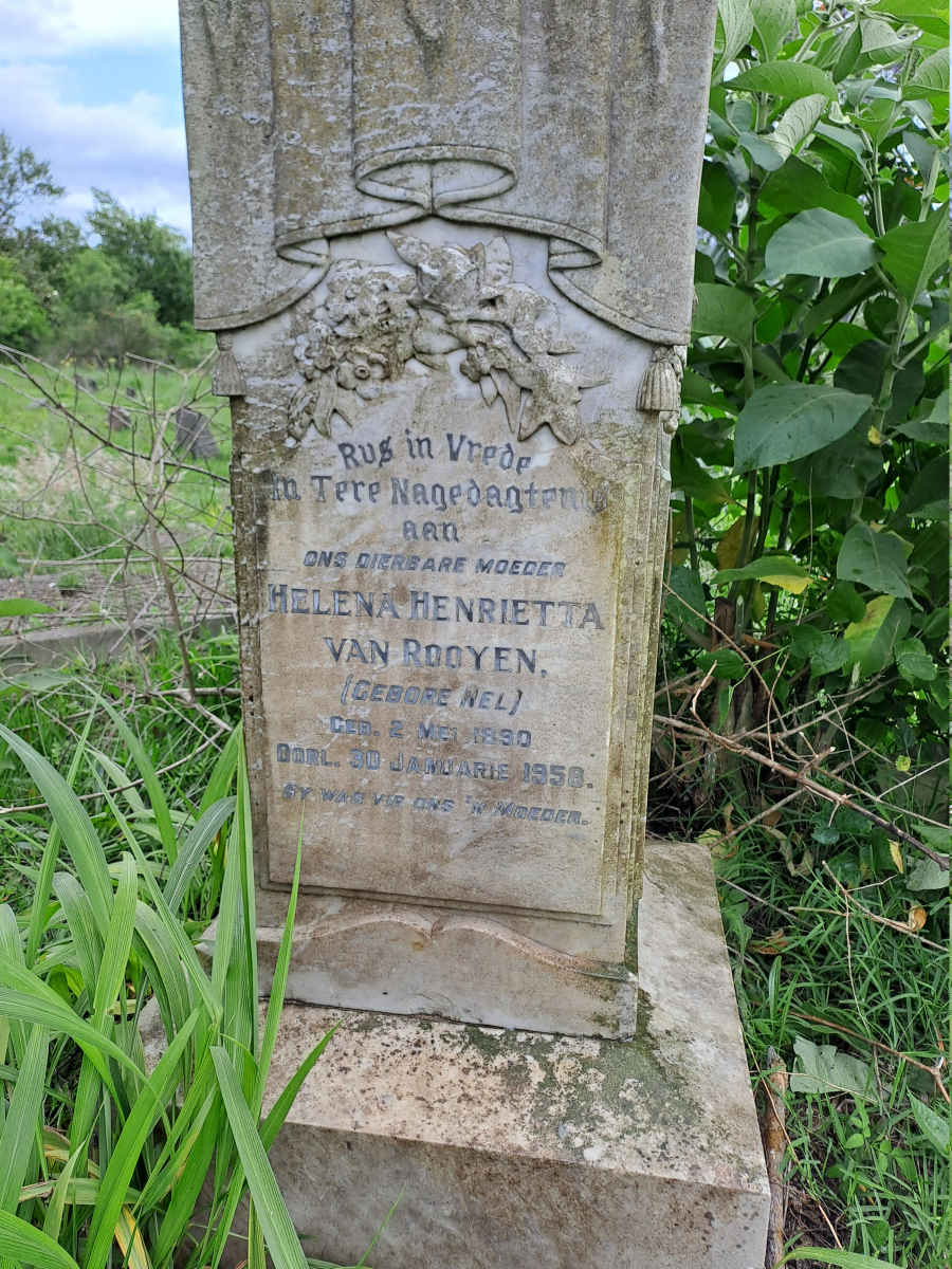 ROOYEN Helena Henrietta, van nee NEL 1890-1958