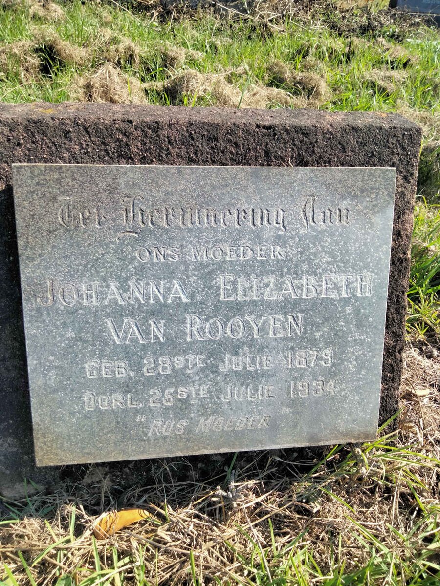 ROOYEN Johanna Elizabeth, van 1879-1934