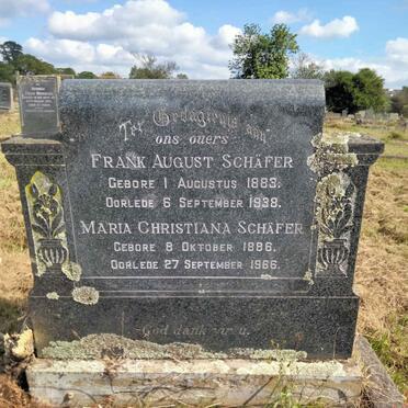 SCHAFER Frank August 1883-1938 & Maria Christiana 1886-1966
