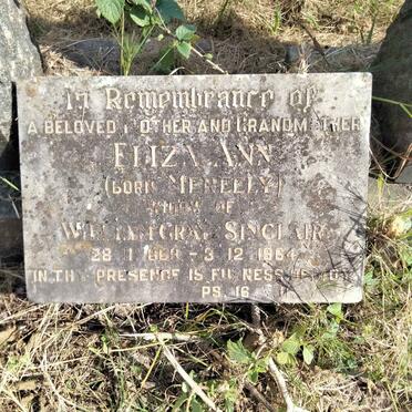 SINCLAIR Eliza Anne nee MENEELY 1869-1964