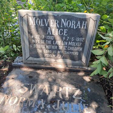 SWARTZ Molver Norah Alice 1910-1992