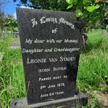 STADEN Leonie, van nee BOTHA -1976