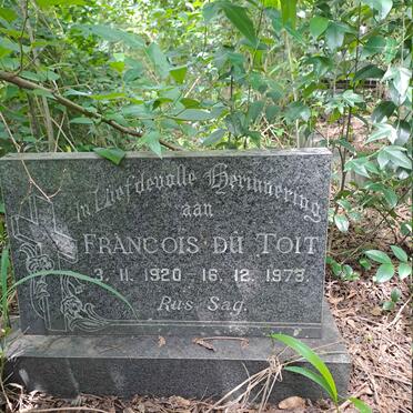 TOIT Francois, du 1920-1973