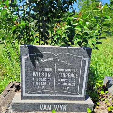 WYK Florence, van 1926-2004 :: VAN WYK Wilson 1966-1996 