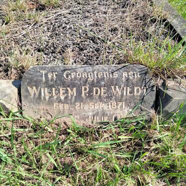 WILDT Willem P, de 1871-1933