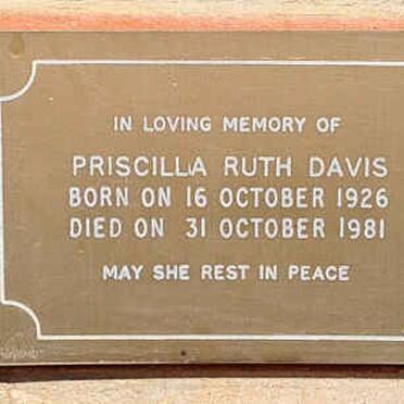 DAVIS Priscilla Ruth 1926-1981