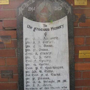 2. World War I Plaque